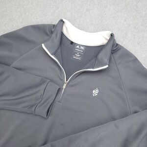 Adidas ClimaLite 1/4 Zip Pullover Mens XL Gray Golf Sweatshirt Long Sleeve